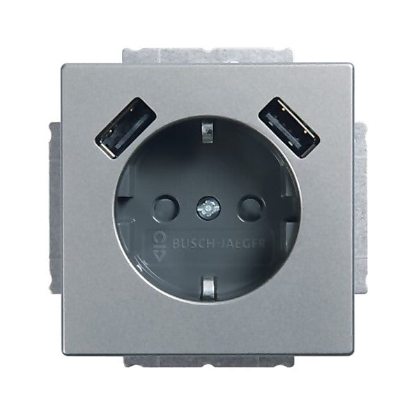 Busch-Jaeger SCHUKO-2x USB Steckdose 20 EUCB2USB-866